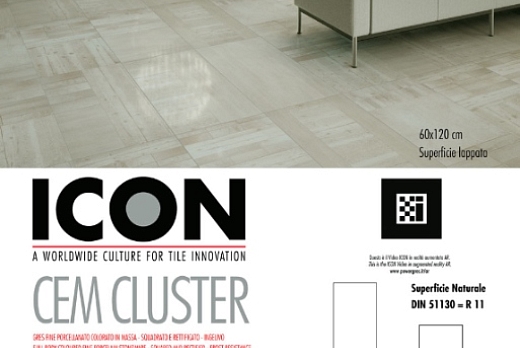 ICON CEM disponibile in CLUSTER 60x120 e 60x60