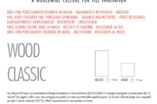 ICON CLASSIC WOOD disponibile in 60x120 