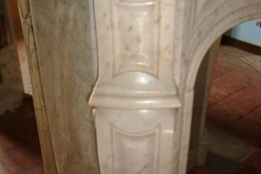 Caminetti Antichi Artis POMPADOUR PIED GALBE’ IN MARMO BIANCO CARRARA - 2