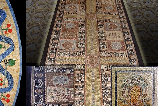 tappeto mosaico marmo