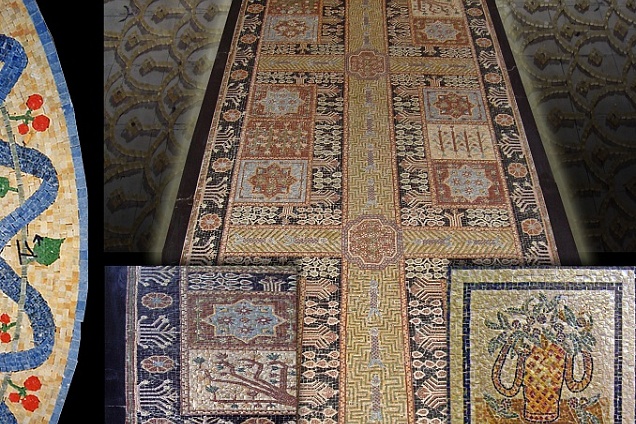 tappeto mosaico marmo