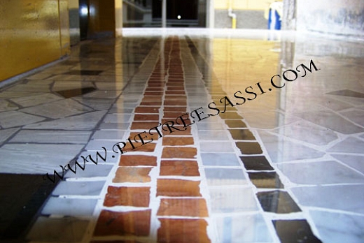 Pietre e Sassi   pavimento in palladiana e mosaico di marmo - 1