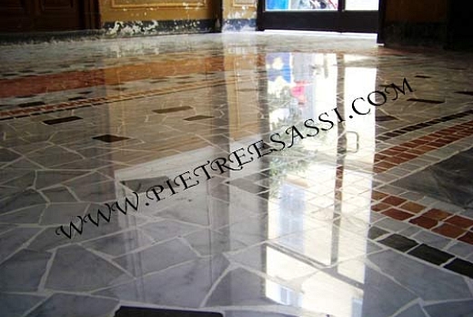 Pietre e Sassi   pavimento in palladiana e mosaico di marmo - 3