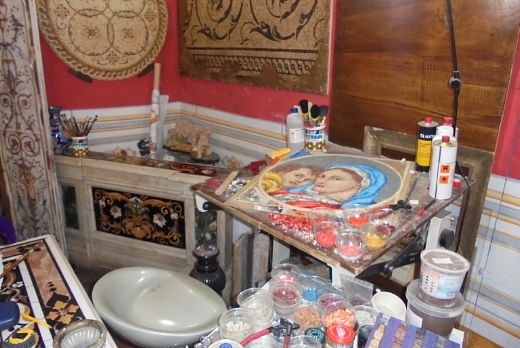 La Bottega delle Arti Antiche Mosaico artistico marmi, smalti veneziani e ori - 1