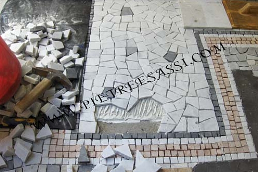 Pietre e Sassi   pavimento in palladiana e mosaico di marmo - 4