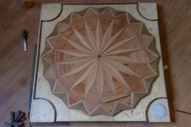 rosone diametro cm120 in essenza di doussie rovere afrormosia