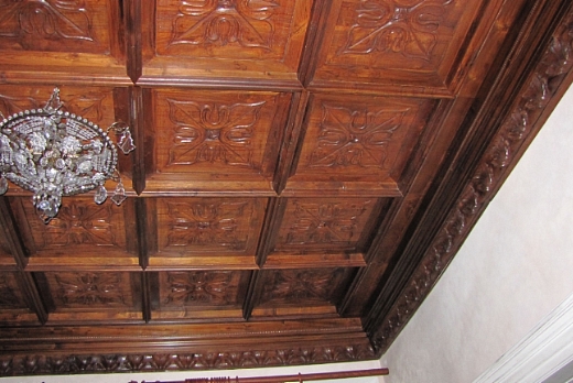 Artepronta s.a.s. Soffitto in legno intersiato a cassettoni,  a mano - 1