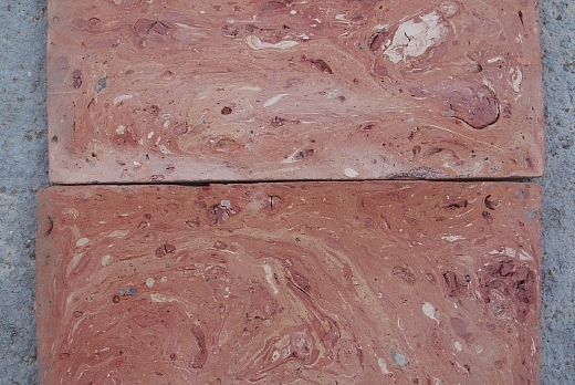 Artigianali Pavimenti in cotto fatto a mano variegato. Formato rettangolare