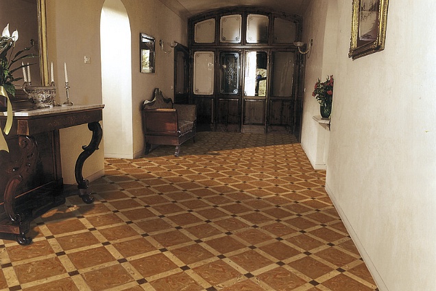 Fornace Polirone, esempio di pavimento disegnato