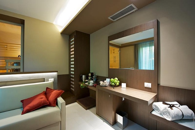 Wellness room Hotel Villa dei Platani Foligno
Vista verso la sauna