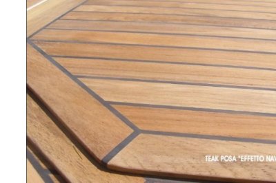 Parquet a Listoni per esterno in Teak Antico