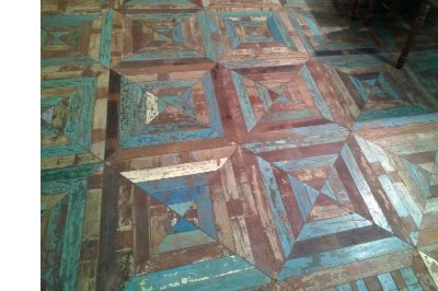 pavimento in teak antico colori originale