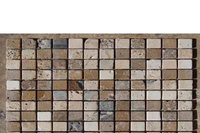 Mosaco Travertino Burattato 2.5x2.5