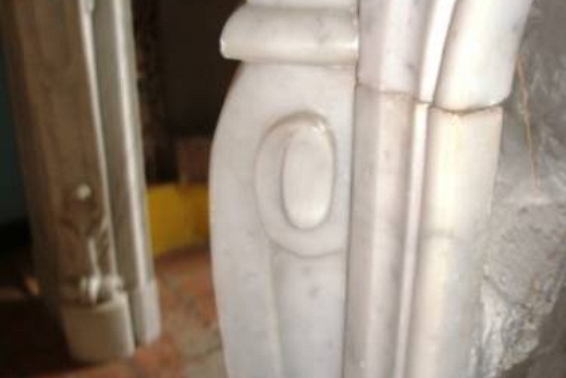 Caminetti Antichi Artis POMPADOUR PIED GALBE’ IN MARMO BIANCO CARRARA - 5